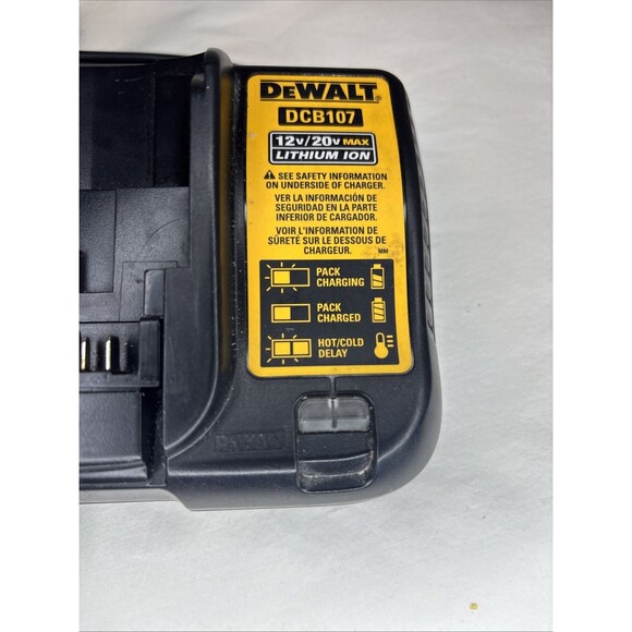 Genuine OEM DEWALT DCB107 Lithium-Ion 12v 20v Battery Charger - Picture 3 of 4